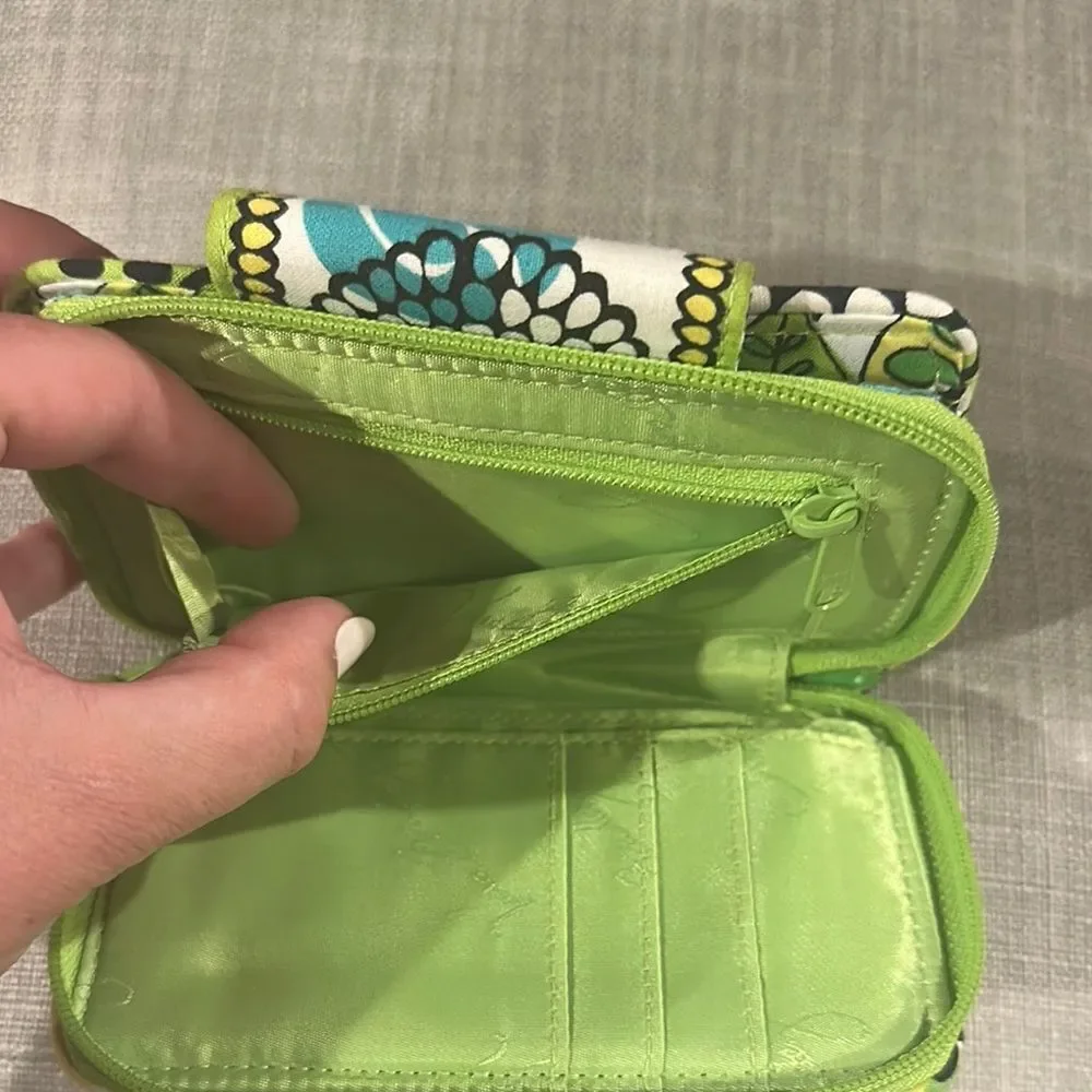 Vera Bradley Floral Wristlet Wallet in Lime's Up